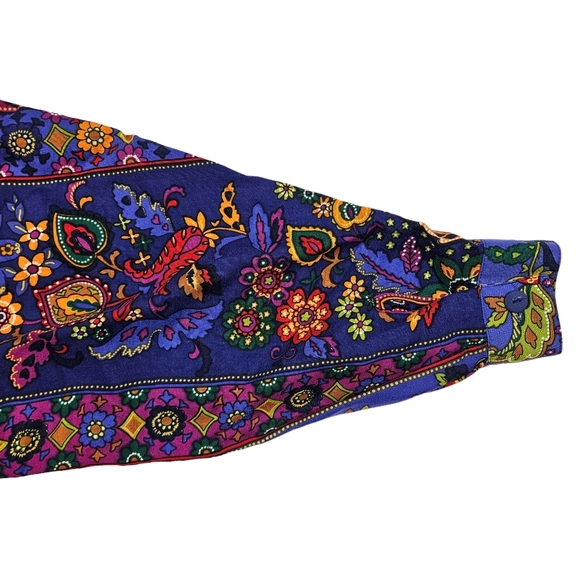 Vintage Express Compagnie Internationale Floral Print Button Up Shirt Sz Medium - Picture 13 of 16